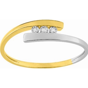 Anillo con diamante 0.014ct 9Kt bicolor 11CV11IJ3.10 Talla 10