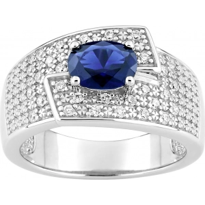 Anillo circonitas azules y blancas Plata 925 rh Lua Blanca 450319.0.20 -  Talla 20