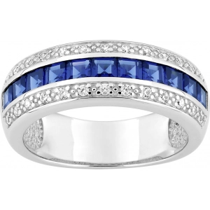 Anillo circonitas azules y blancas Plata 925 rh Lua Blanca 450392.0.10 -  Talla 10