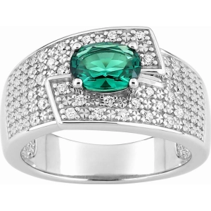 Anillo circonita verde y blanca Plata 925 rh Lua Blanca 450319.2.16 -  Talla 16