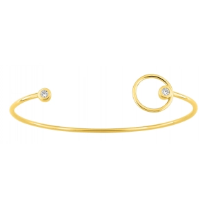 Pulsera  circonita  chapado en oro Lua Blanca 256994.9.0