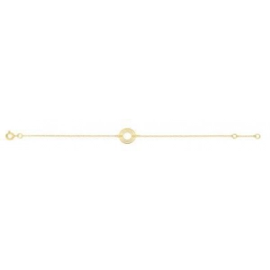 Pulsera 18Kt Oro Amarillo Lua Blanca 5.0442.89.0