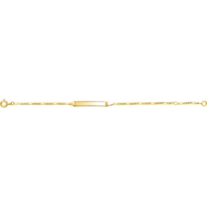 Pulsera bebé chapado en oro 227485.89.15 Talla 15 Lua blanca