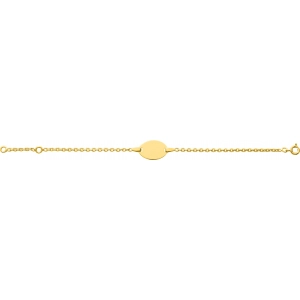 Pulsera bebé chapado en oro 227553.89.15 Talla 15 Lua blanca