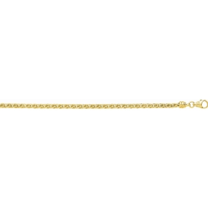 Pulsera cadena espiga 18Kt Oro Amarillo .US556.18 Talla 18