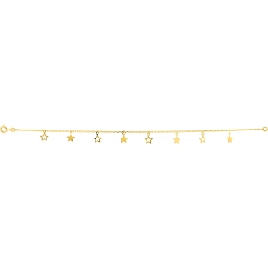 Pulsera chapado en oro 256421.18 Talla 18 Lua blanca