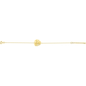 Pulsera chapado en oro 256757 Lua blanca