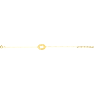 Pulsera chapado en oro 256737 Lua blanca