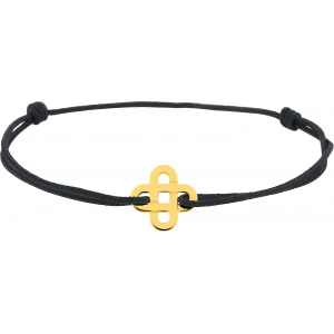 Pulsera con 9Kt Oro Amarillo Lua Blanca 510449.89.0