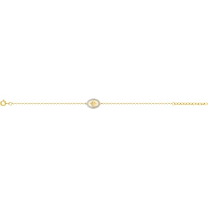 Pulsera con circonita cúbica chapado en oro 256728.9 Lua blanca