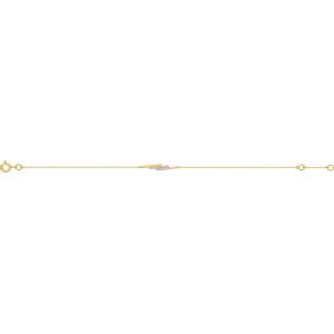 Pulsera con diamante 0.05ct GHP2P3 rodiado 9Kt Oro Amarillo Lua Blanca 510451.24.0