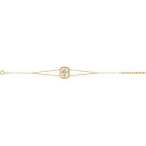 Pulsera con piedra chapado en oro 256720.9 Lua blanca