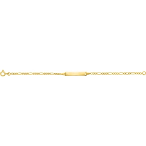 Pulsera con placa rectangular bebé 18Kt Oro Amarillo 641.7HIZ.14 Talla 14