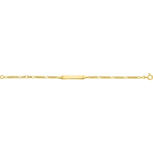 Pulsera con placa rectangular bebé 18Kt Oro Amarillo 655.7HIZ.14 Talla 14