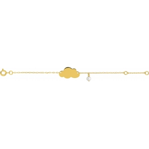 Pulsera cultivada con dulce agua perla 18Kt Oro Amarillo Lua Blanca 5.0580.X9.14 -  Talla 14