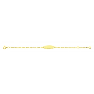 Pulsera niño 9Kt Oro Amarillo 753466.9.14 Talla 14 Lua blanca