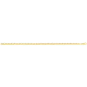 Pulsera S cadena Dordillo 9Kt Oro Amarillo Lua Blanca 733476.9.45 -  Talla 45