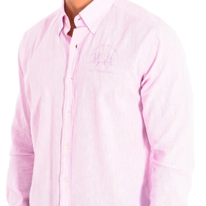 Camisa de Manga Larga La Martina TMC004-TL072 hombre Talla: XXL Color: Rosa