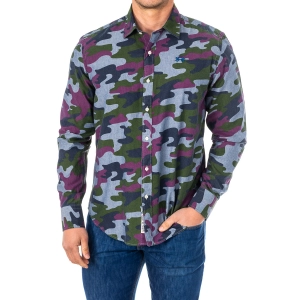 Camisa manga larga con cuello de solapa La Martina LMC033 hombre Talla: L Color: Multicolor