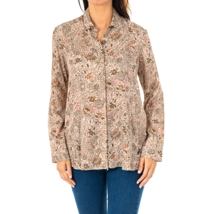 Camisa manga larga y cuello de solapa La Martina KWC002 mujer Talla: S Color: Marron