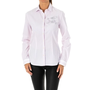 Camisa manga larga y cuello solapa La Martina LWC603 mujer Talla: XXL Color: Rosa