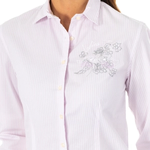 Camisa manga larga y cuello solapa La Martina LWC603 mujer Talla: XXL Color: Rosa