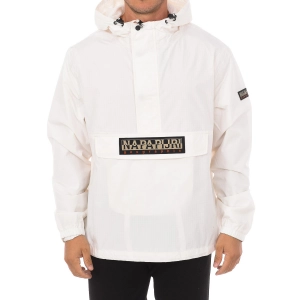 Chaqueta con Capucha y cuello alto Napapijri NP0A4GCE hombre Talla: S Color: Blanco 