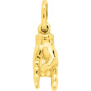 Colgante 18Kt Oro Amarillo 3954 Lua blanca