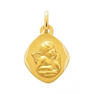 Colgante angel chapado en oro 259540 Lua blanca