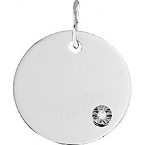 Colgante con diamante 0.006ct GHP3 9Kt Oro Blanco 0MY1LXI Lua blanca