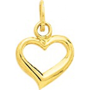 Colgante corazón 9Kt Oro Amarillo 783489 Lua blanca