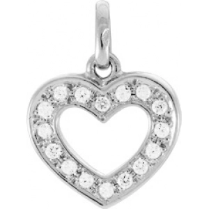 Colgante corazón con circonita cúbica Plata 925 459582.9 Lua blanca