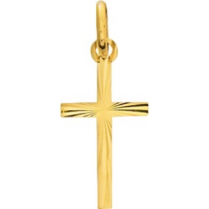 Colgante Cruz 18Kt Oro Amarillo 32159 Lua blanca