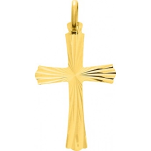 Colgante Cruz 18Kt Oro Amarillo 32152 Lua blanca