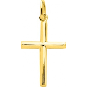 Colgante Cruz 18Kt Oro Amarillo 3023 Lua blanca