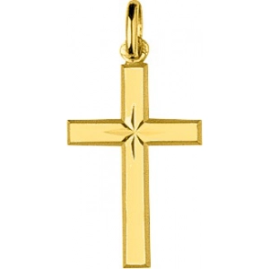 Colgante Cruz 18Kt Oro Amarillo 8662 Lua blanca