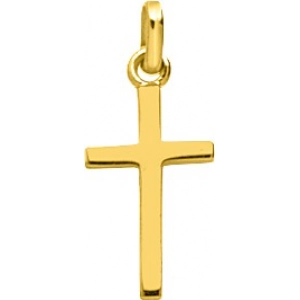 Colgante Cruz 18Kt Oro Amarillo Q44 Lua blanca