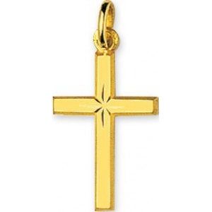 Colgante cruz 9Kt Oro Amarillo 783449 Lua blanca