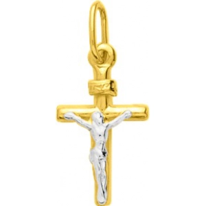 Colgante Cruz Cristo 18Kt Oro Blanco 3910.7N Lua blanca