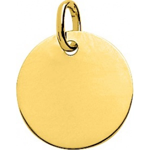 Colgante Placa 18Kt Oro Amarillo W8.7 Lua blanca