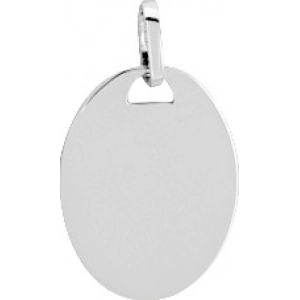 Colgante placa 18Kt Oro Blanco U0J Lua blanca