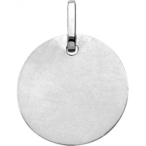 Colgante Placa 18Kt Oro Blanco W7J Lua blanca