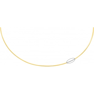 Collar cadena avvolto con rodiado 9Kt Oro Amarillo Lua Blanca  735496.9.45 Talla 45