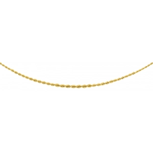 Collar cadena soga grad 18Kt Oro Amarillo Lua Blanca M287.42 -  Talla 42