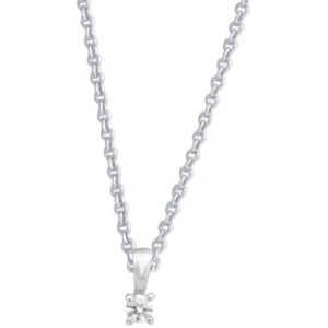 Collar con diamante 0.04ct GHP3 9Kt Oro Blanco 41346.19.42 Talla 42