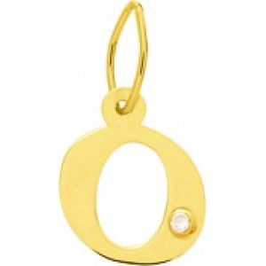 Letra Colgante O con diamante 0.01ct 18Kt Oro Amarillo 3184.8V