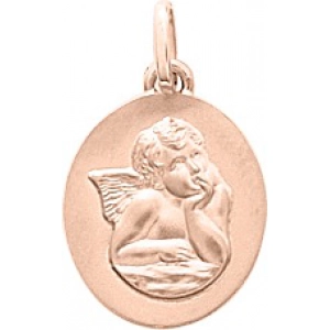 Medalla angel 18Kt Oro Rosa 32816X Lua blanca