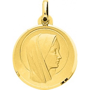 Medalla virgen 18Kt Oro Amarillo 32703 Lua blanca