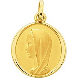 Medalla virgen 9Kt Oro Amarillo 783553 Lua blanca