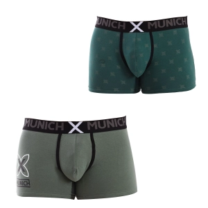 Pack-2 Bóxers de algodón elástico MU_DU0380 hombre Talla: XL Color: Verde Munich 